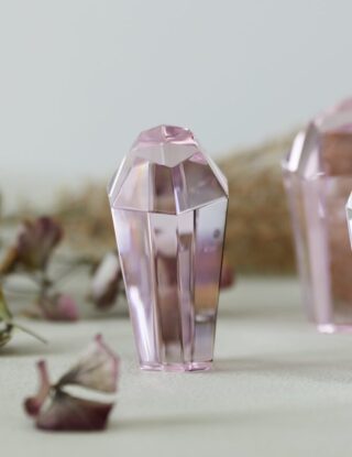 Styling photo of mini Crystal Rock in pink