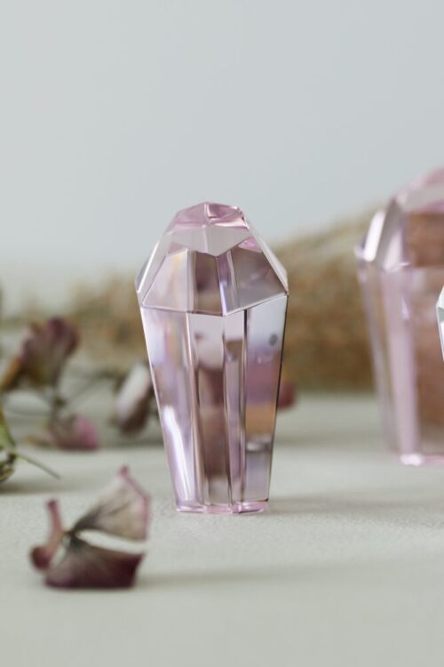 Styling photo of mini Crystal Rock in pink