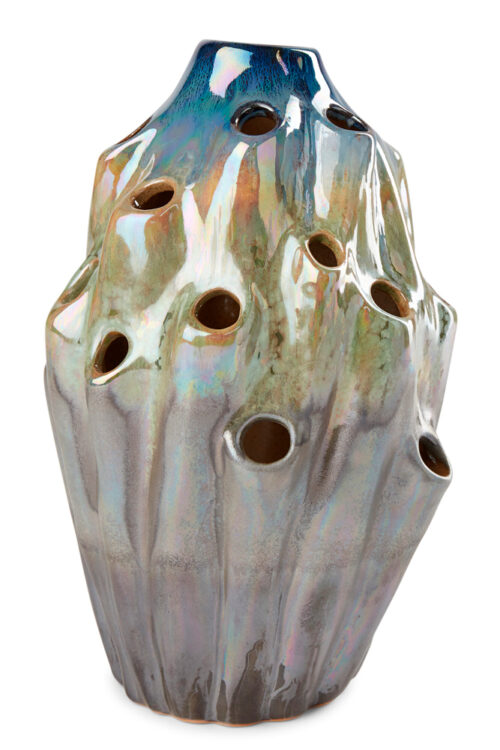 Packshot of a large Lava Vase in blue