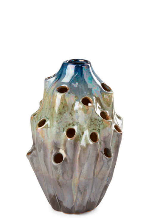 Packshot of a small Lava Vase in blue